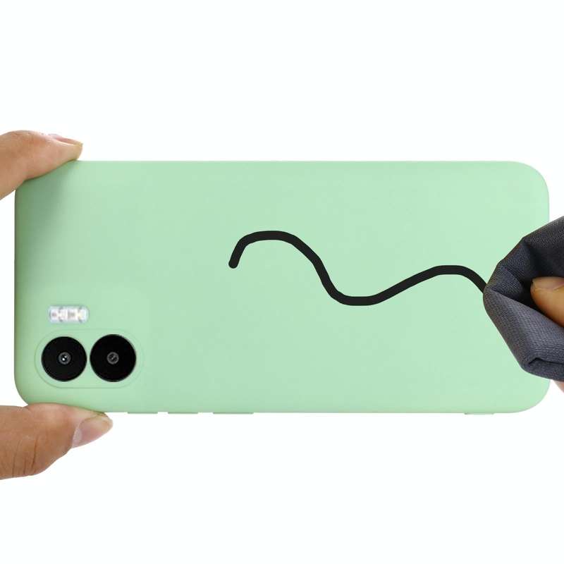 For Xiaomi Redmi A1 / A2 Pure Color Liquid Silicone Shockproof Phone Case(Green)