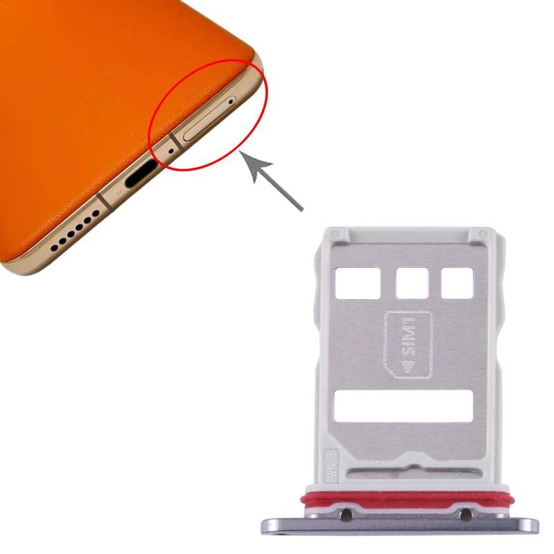 For Huawei Mate 50 SIM + NM Card Tray (Black)