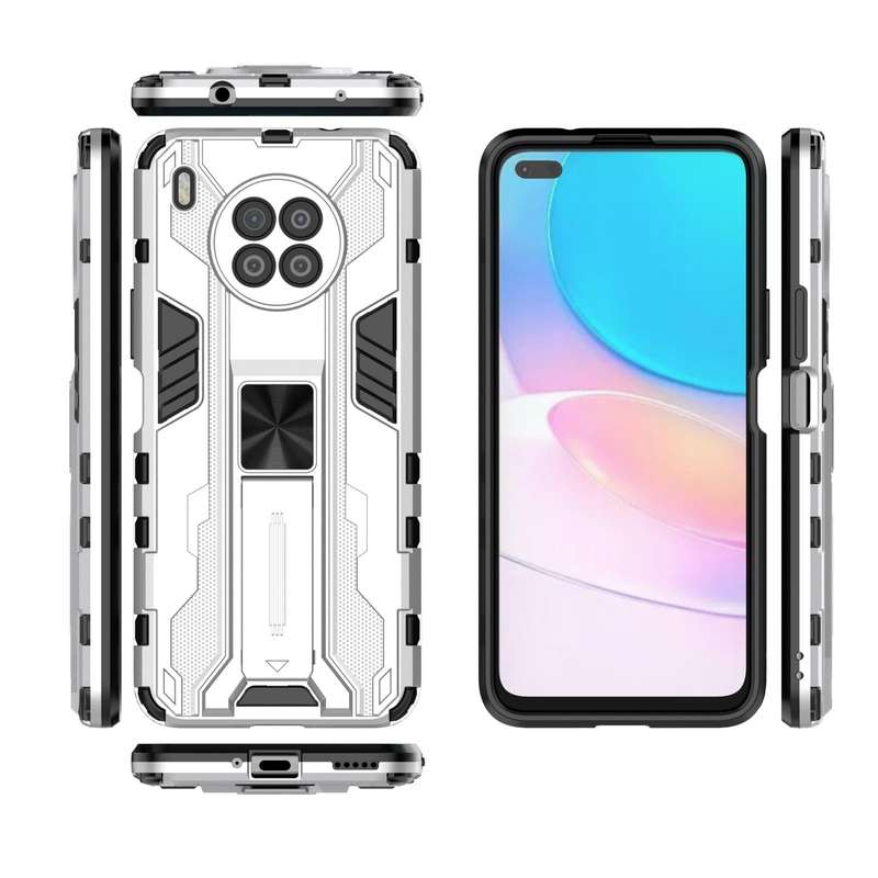 For Huawei nova 8i Supersonic PC + TPU Shock-proof Protective Case with Holder(Silver)