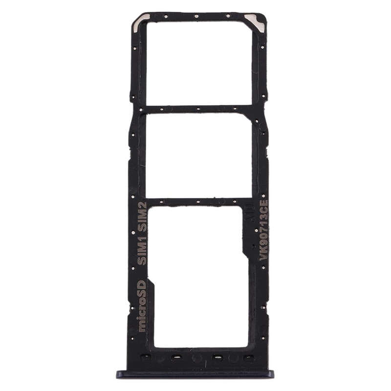 For Galaxy A10 SIM Card Tray + SIM Card Tray + Micro SD Card Tray (Black)