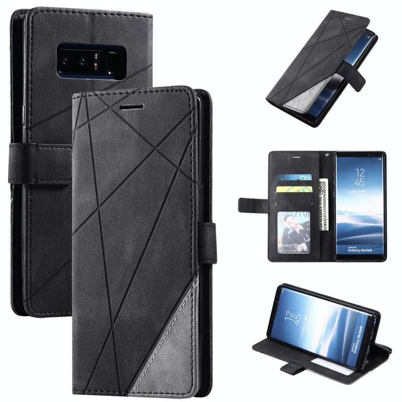 For Samsung Galaxy Note 8 Skin Feel Splicing Horizontal Flip Leather Case with Holder & Card Slot...