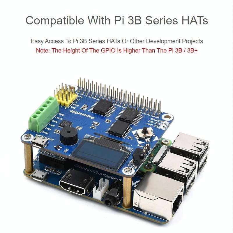 Waveshare Raspberry Pi Zero 2W To 3B Adapter for Raspberry Pi 3 Model B/B+