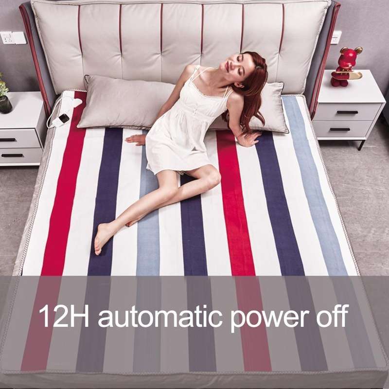 150x120cm Single Control Adjustable Temperature Electric Blanket Electric Mattress(UK Plug)
