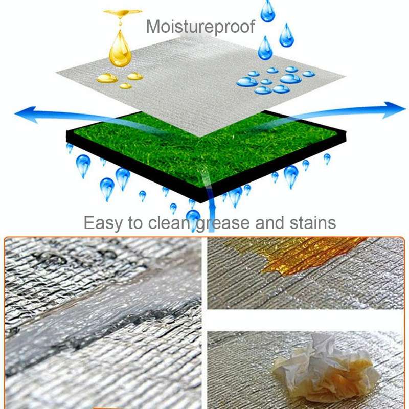 7mm Thickening of Double Aluminum Moisture Pad / Camping Sleeping Pad, Size: 200cm x 200cm(Blue)