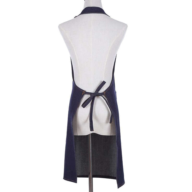 Halter Adjustable Denim Apron(Navy)