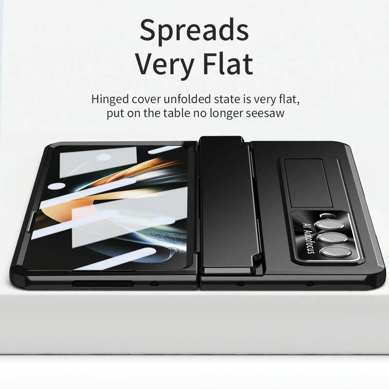 For Samsung Galaxy Z Fold3 5G Integrated Folding Phone Case with Hinge(Black)
