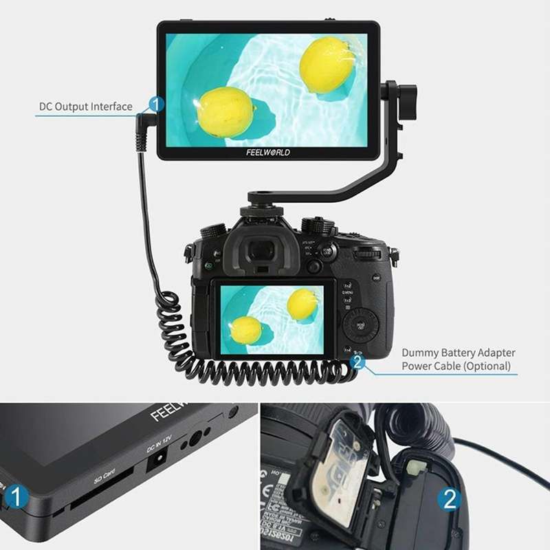 FEELWORLD F6 Plus V2 6 inch 3D LUT Touch Screen DSLR Camera Field Monitor, IPS FHD1920x1080 4K HD...