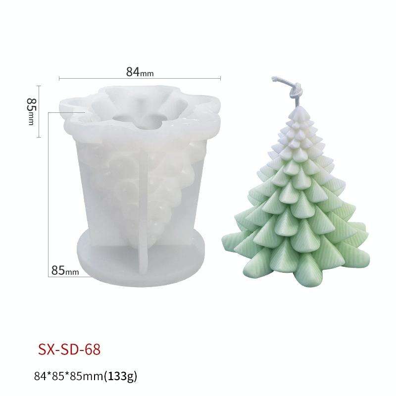 Christmas DIY Scented Candle Silicone Mold, Color: White(SD-68)