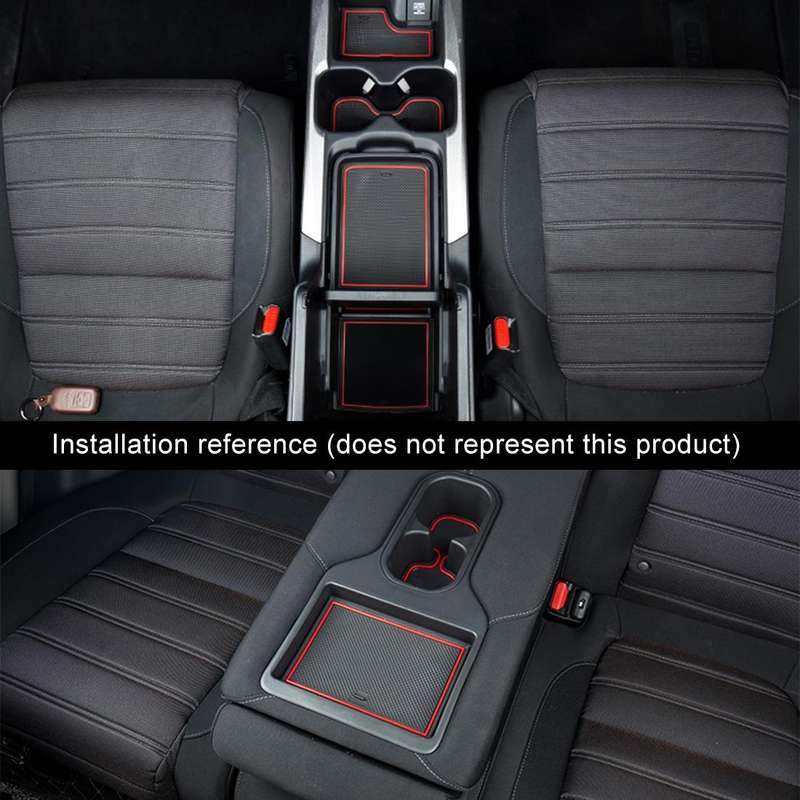 Car Water Cup Gate Slot Mats Plastic Red Anti-Slip Interior Door Pad for Toyota Camry 2012-2016