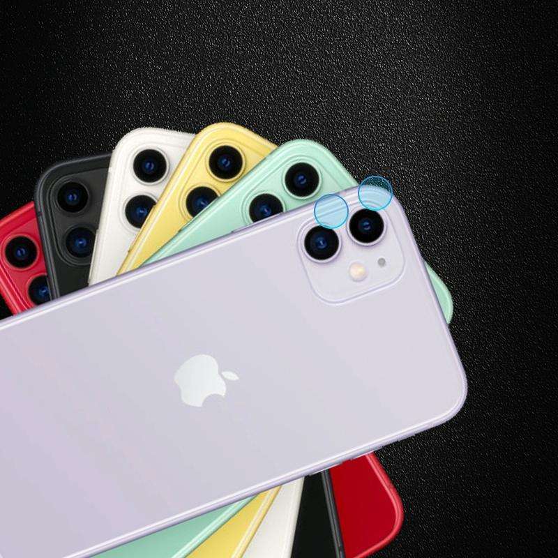 For iPhone 11 2PCS mocolo 0.15mm 9H 2.5D Round Edge Rear Camera Lens Tempered Glass Film