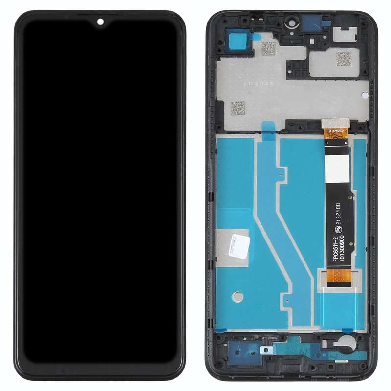 LCD Screen and Digitizer Full Assembly with Frame For TCL 30E / 30 SE