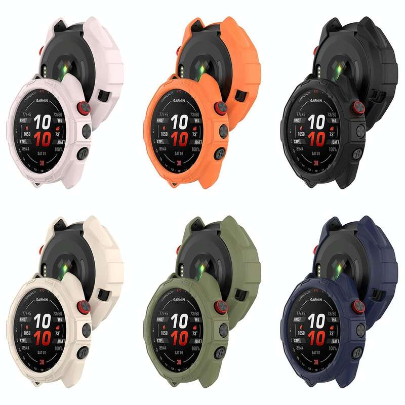 For Garmin Approach S70 42mm Armor Hollow Watch Protective Case(Midnight Blue)