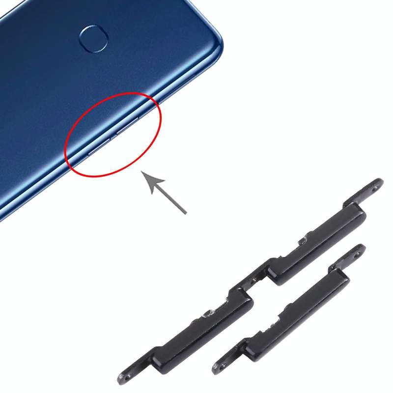 For Samsung Galaxy A10s SM-A107 10pcs Power Button + Volume Control Button(Black)