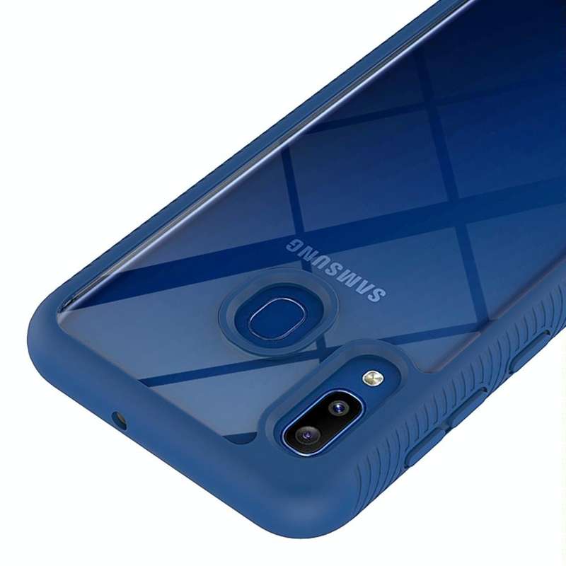 For Samsung Galaxy A20 / A30 Starry Sky Solid Color Series Shockproof PC + TPU Protective Case(Bl...