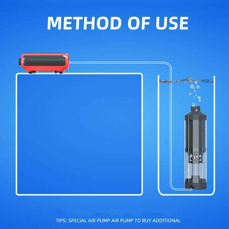 ZHIYANG Fish Tank Toilet Filter Bucket Fish Manure Collection Filter Pump, Specification: ZY-Y01