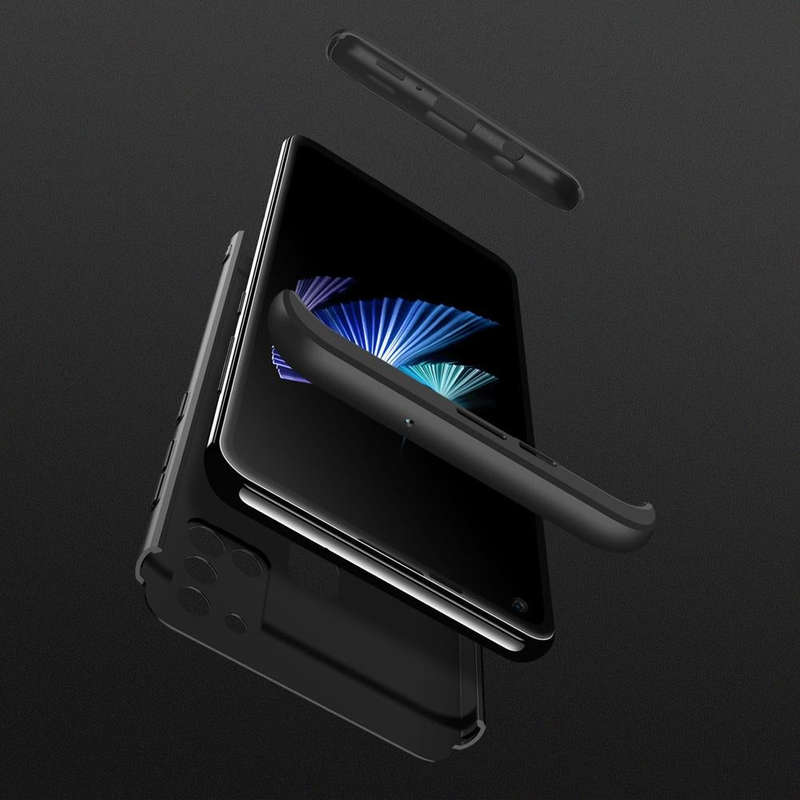 For Samsung Galaxy A21s GKK Three Stage Splicing Full Coverage PC Protective Case(Black)