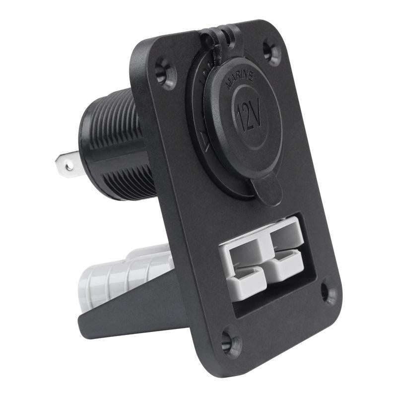 Large Current Plug With 12V Cigarette Lighter Panel Combination