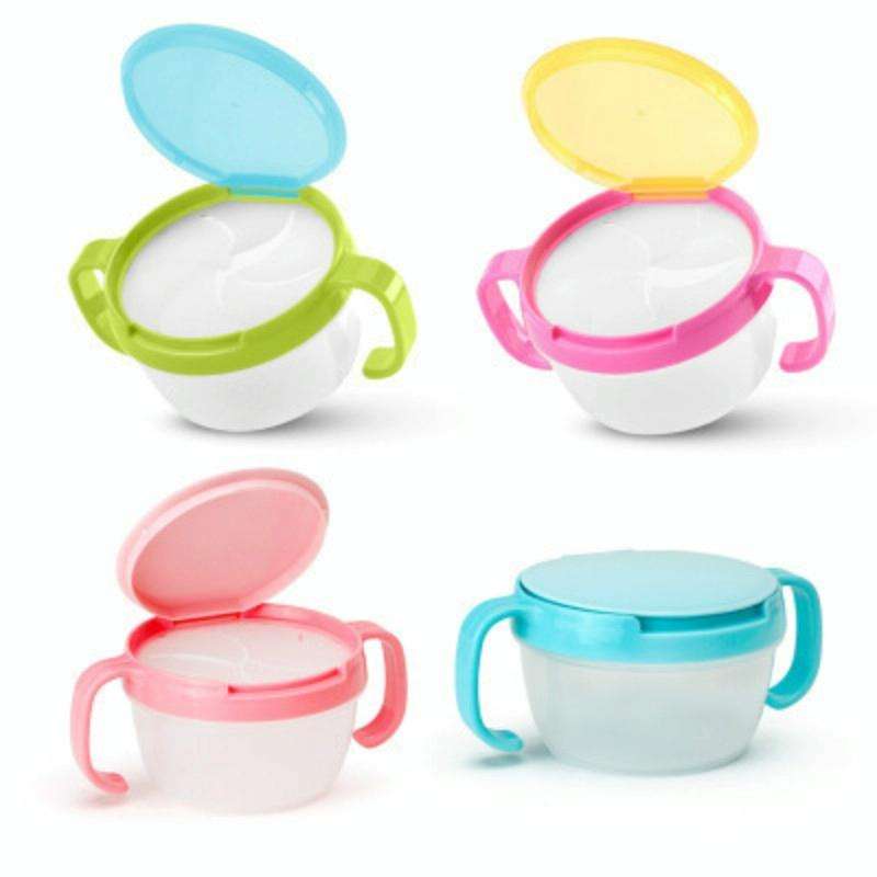 Baby Products Anti-sprinkling Design Baby Double Handle Biscuit Small Bowl Snack Cup(Watermelon Red)
