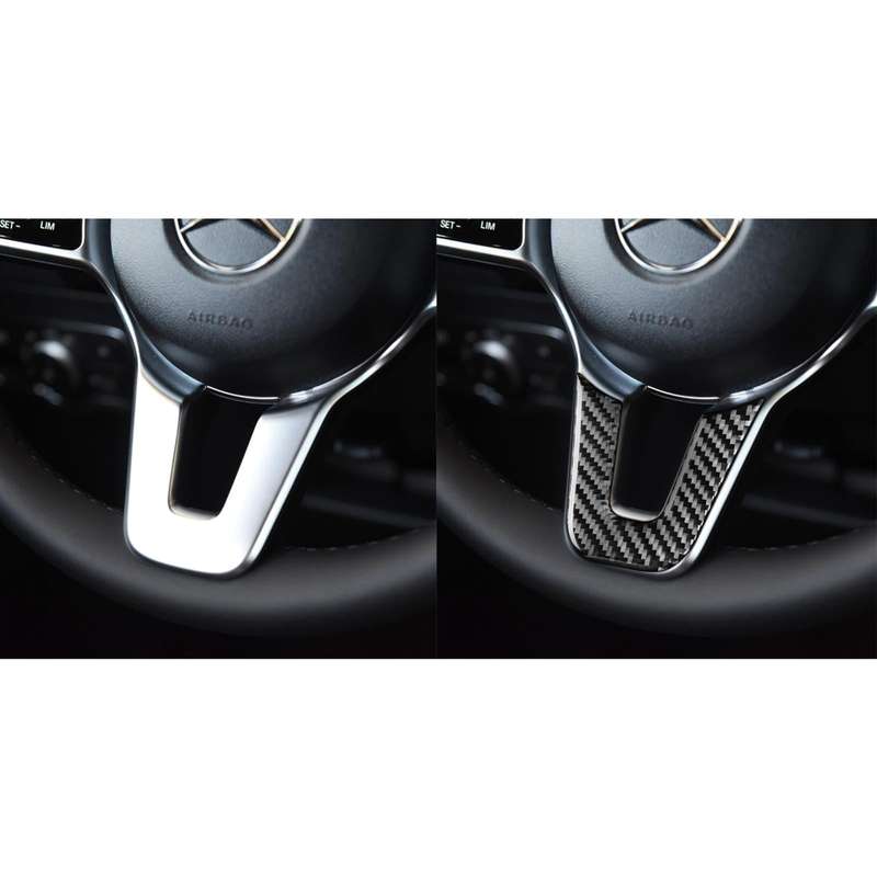Carbon Fiber Car Steering Wheel U-shaped Decorative Sticker for Mercedes-Benz B-Class 2019 / GLB ...