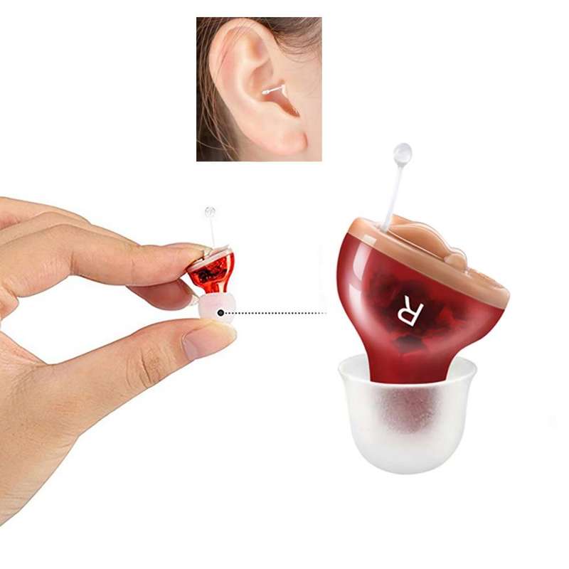 Z-20 In-Ear Hearing Aid Digital Noise Canceling Sound Amplifier(Right Ear Red)
