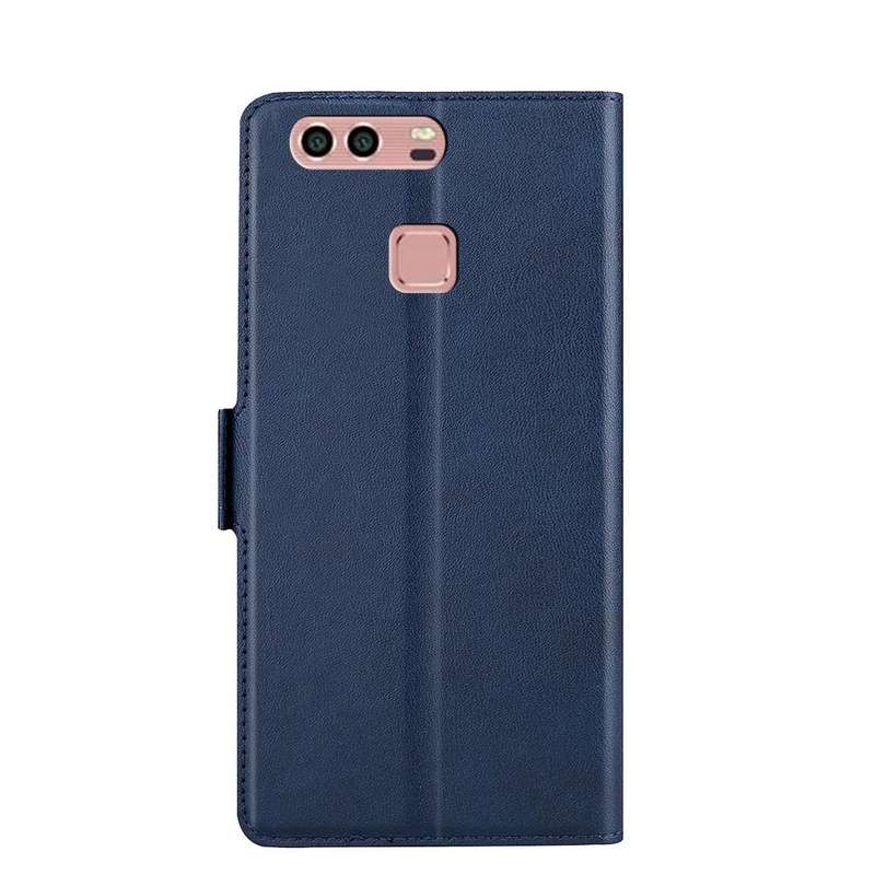 For Huawei P9 Plus Ultra-thin Voltage Side Buckle PU + TPU Leather Phone Case(Blue)