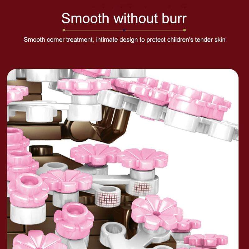 SEMBO 601075 Cherry Blossom Series Puzzle Assembled Toy Small Particle Building Blocks
