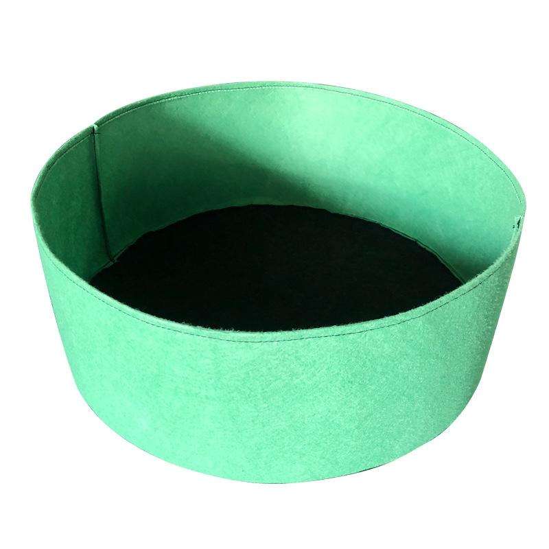 80x30cm 150L Felt Planting Barrel Indoor Outer Round Plant Bag Non-Woven Seedling Bag(Grass Green)
