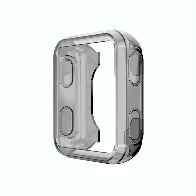 For Garmin Forerunner 35 / 30 TPU Half-pack Candy Color Protective Case(Transparent Black)