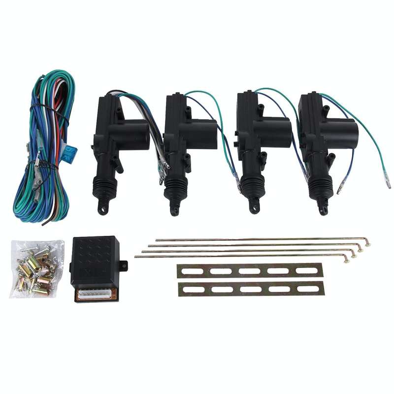 Car Security Waterproof Alarm & Keyless Entry Locking System with 4 Car Power Door Lock Actuator ...