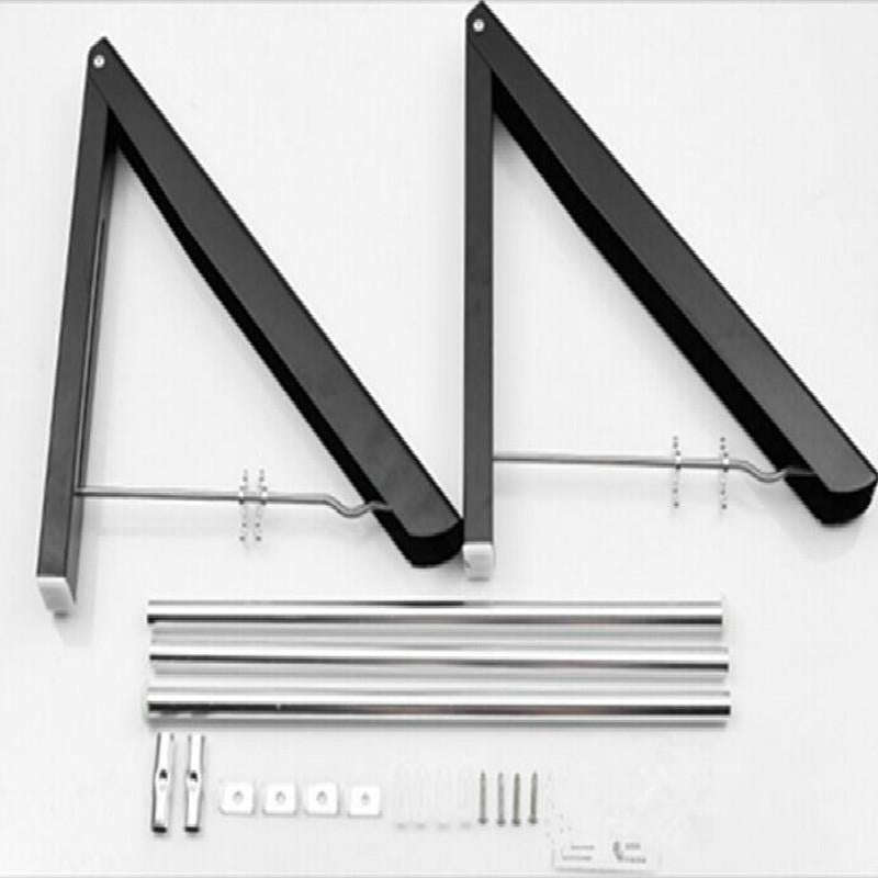 Multifunctional Space Aluminum Invisible Drying Rack, Size:Black