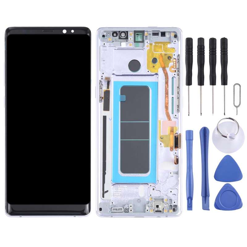 OLED LCD Screen for Samsung Galaxy Note 8 SM-N950 Digitizer Full Assembly with Frame (Purple)