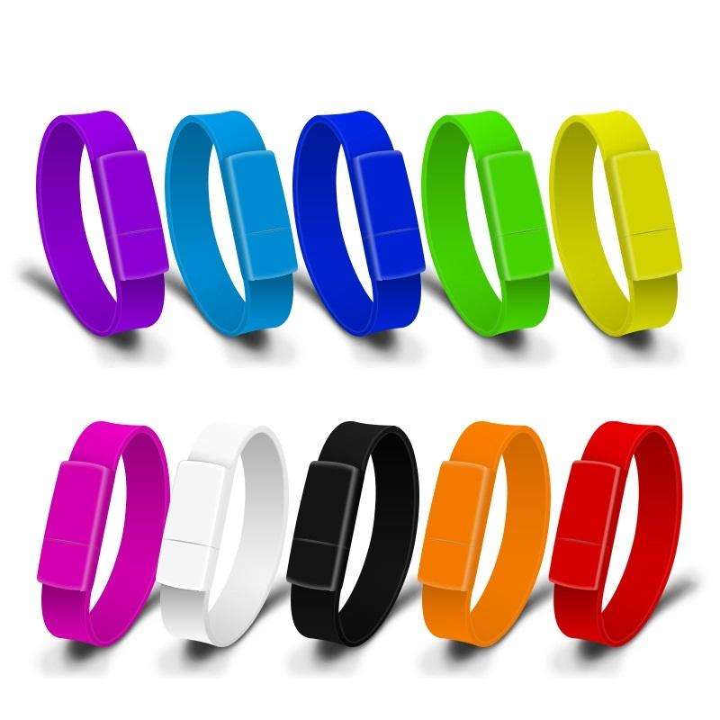 MicroDrive 16GB USB 2.0 Fashion Bracelet Wristband U Disk (Red)