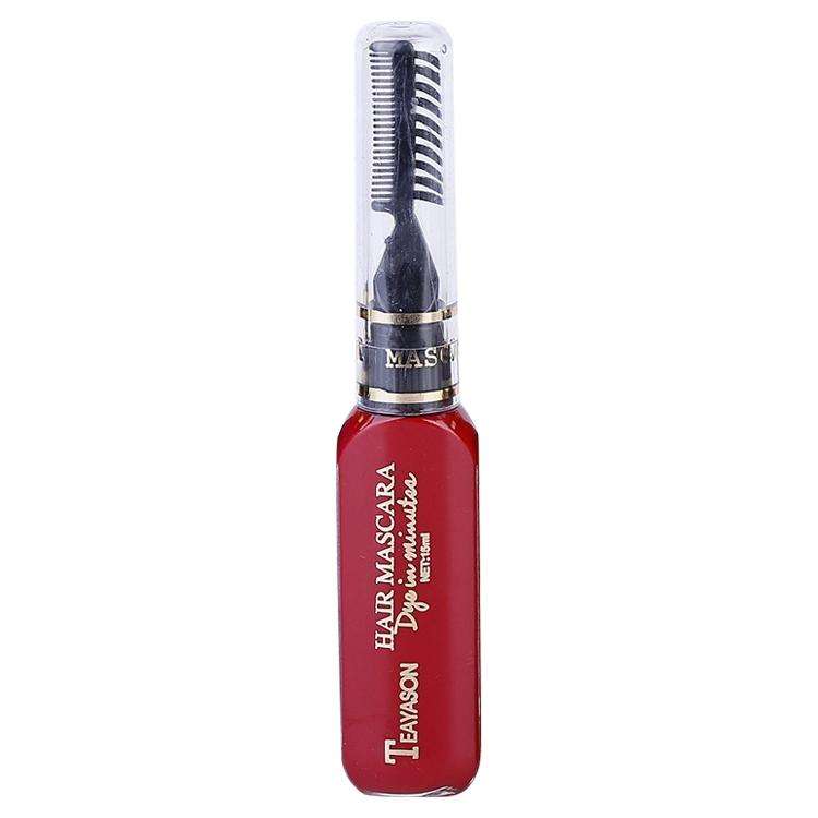 One-time Hair Temporary Color Hair Dye Non-toxic DIY Hair Color Mascara Dye Cream Hair(Red)