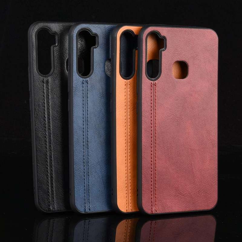For Infinix S5 / S5 Lite/ X652 Shockproof Sewing Cow Pattern Skin PC + PU + TPU Case(Blue)
