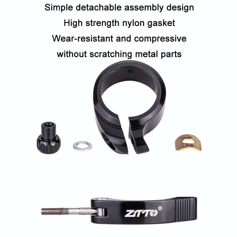 ZTTO Folding Bicycle Seatpost Clamp Retrofit Accessories, Color: 39.8mm (Blue)