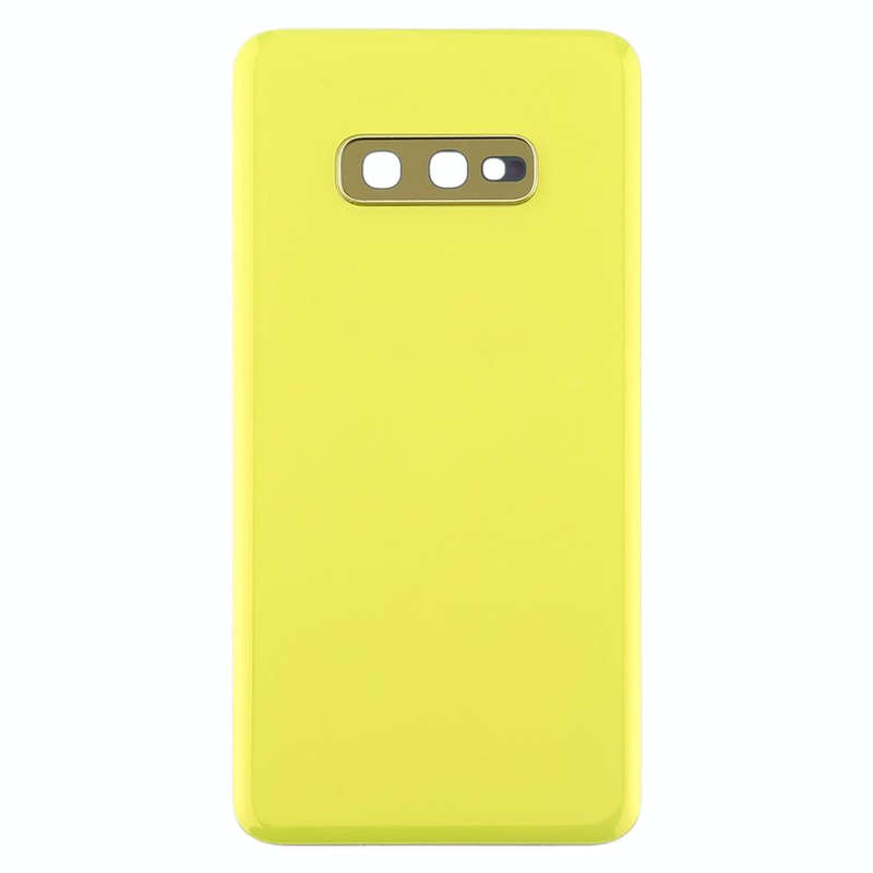For Galaxy S10e Battery Back Cover with Camera Lens (Yellow)