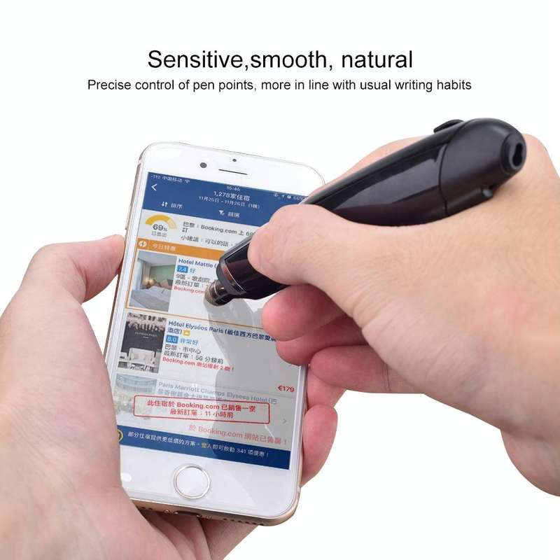 PR-08 6-keys Smart Wireless Optical Mouse with Stylus Pen & Laser Function (Black)