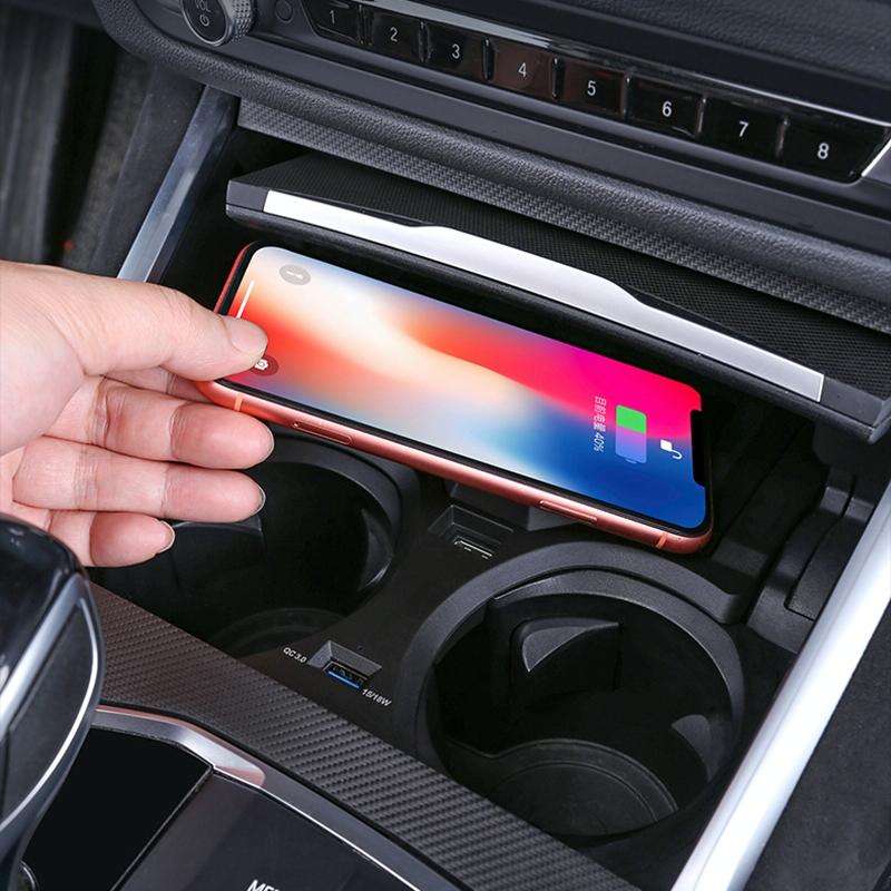 HFC-1017 Car Qi Standard Wireless Charger 10W Quick Charging for BMW 3 Series 2020-2022, Left Dri...