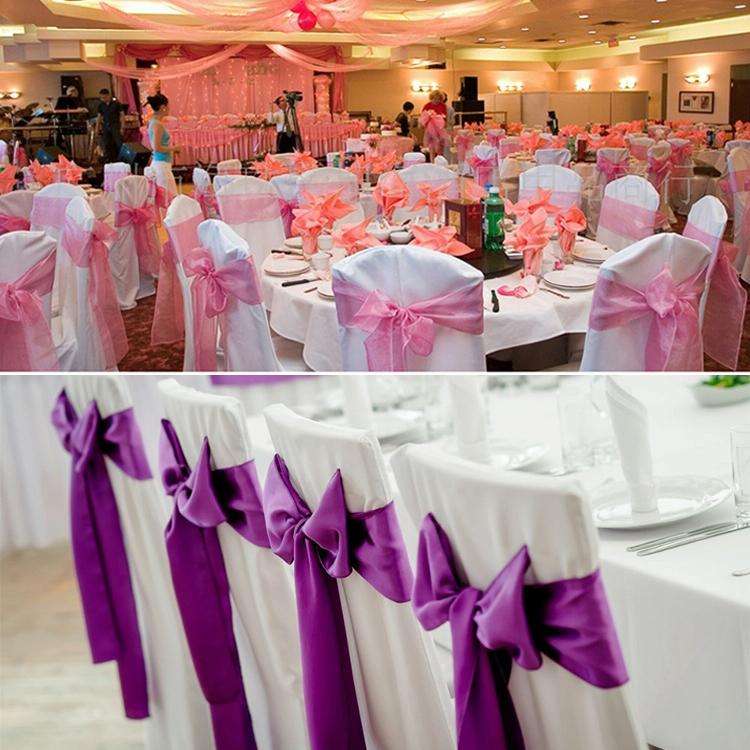 3 PCS Satin Fabric Chair Bows Wedding Chairs Knot Decoration(Fruit Green)