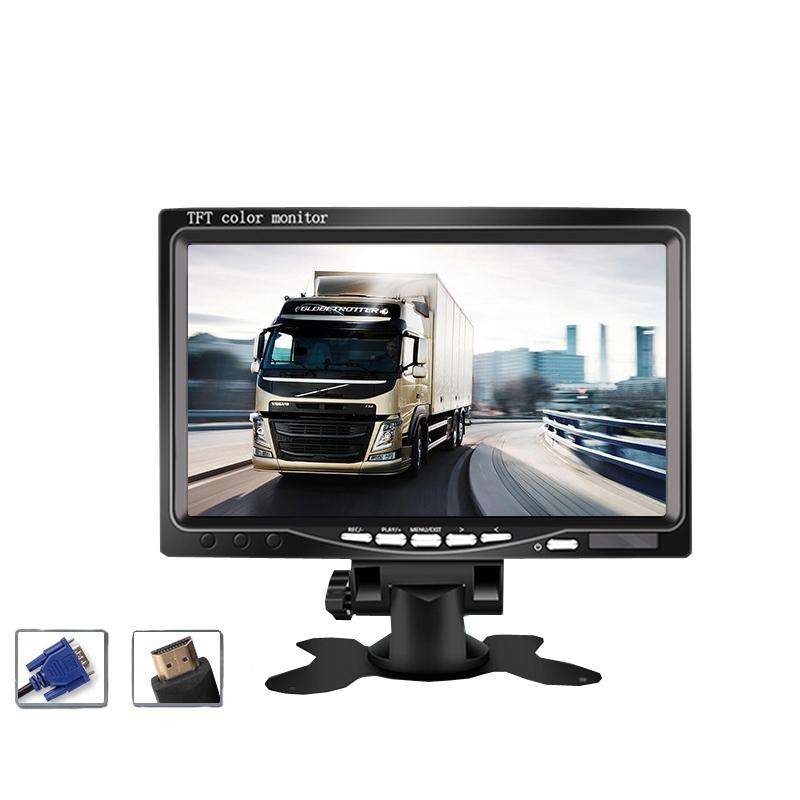 YB-700A-1 7 Inch 12/24V HD Car Monitor Display HDMI VGA AV Interface Home Computer Video Player R...