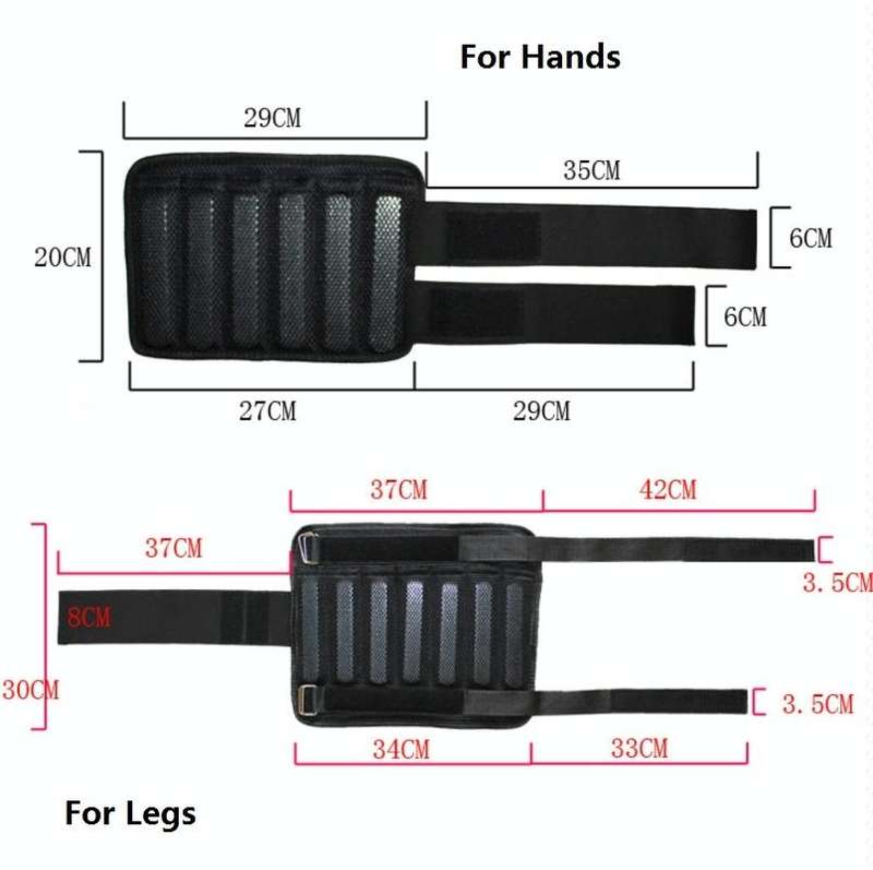 Weight-Bearing Running Sandbag Leg&Hand Lead Steel Plate Adjustable Sports Invisible Sandbag, Wei...