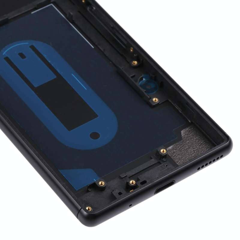 For Sony Xperia 8 Battery Back Cover with Middle Frame & Camera Lens Cover(Black)