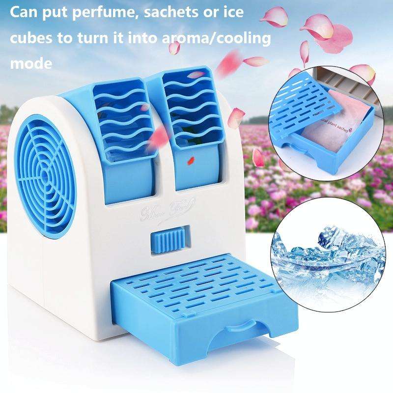 Mini Silent Dual-port Bladeless Cooling Fan(Pink)