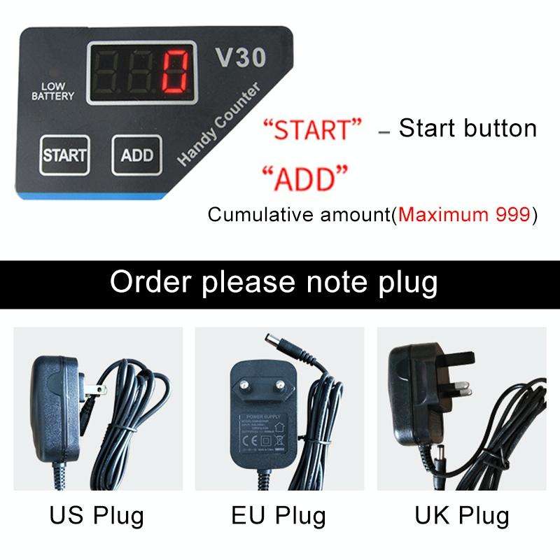 V30 Mini Portable Multi Paper Currency Counting Money Counter, EU Plug