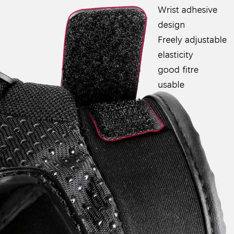 BSDDP RH-A0107 Motorcycle Riding Anti-Fall Full Finger Gloves, Size: L(Black+Grey)