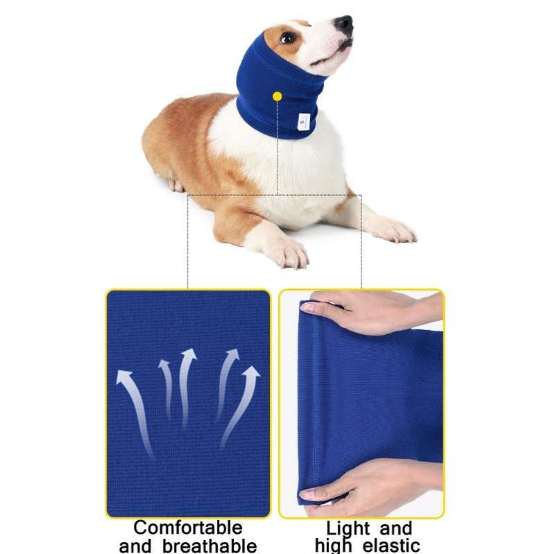 Dog Comforting Headgear Pet Scare Prevention Headscarf, Specification: S(Blue)