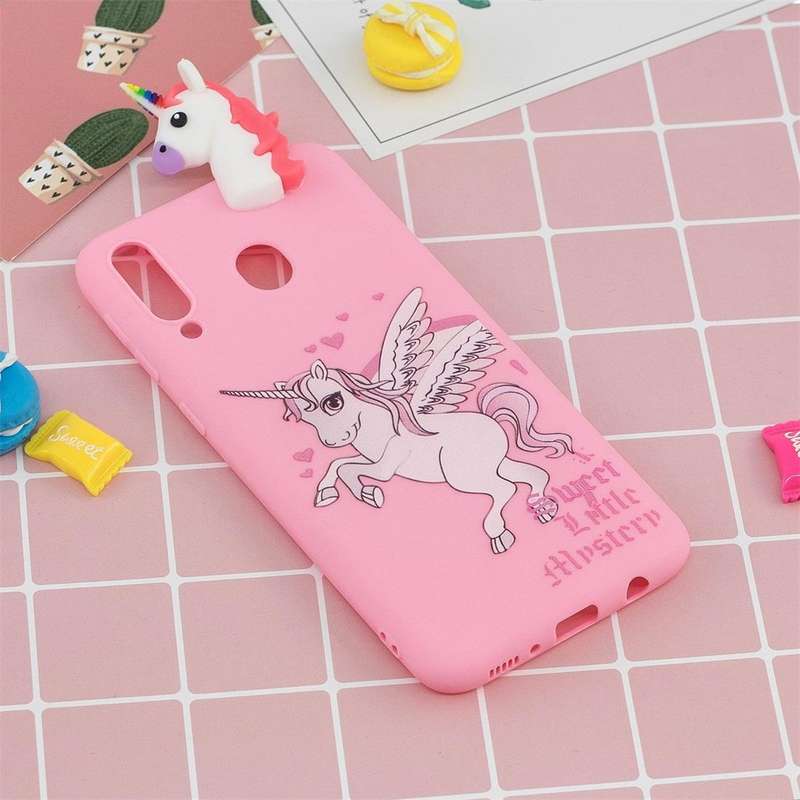 For Galaxy A30 Shockproof Cartoon TPU Protective Case(Unicorn)