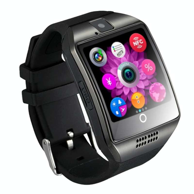 Q18 1.54 inch TFT Screen MTK6260A 360MHz Bluetooth 3.0 Smart Watch Phone, 128M + 64M Memory(Black)