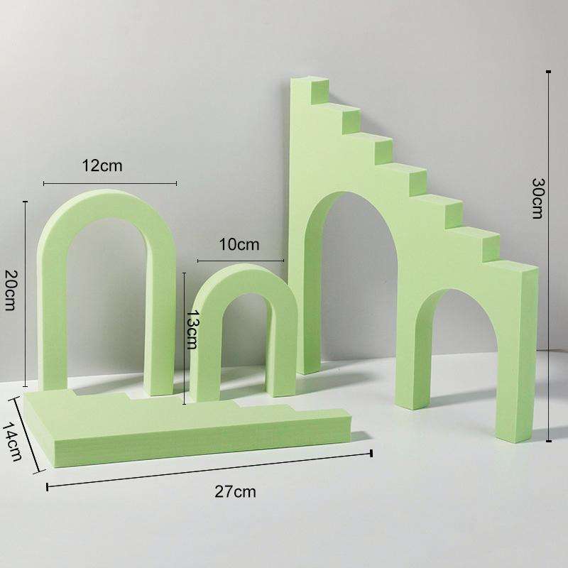 Ladder Combo Kits Geometric Cube Solid Color Photography Photo Background Table Shooting Foam Pro...