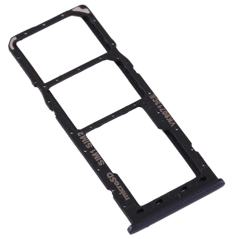 For Galaxy A10 SIM Card Tray + SIM Card Tray + Micro SD Card Tray (Black)